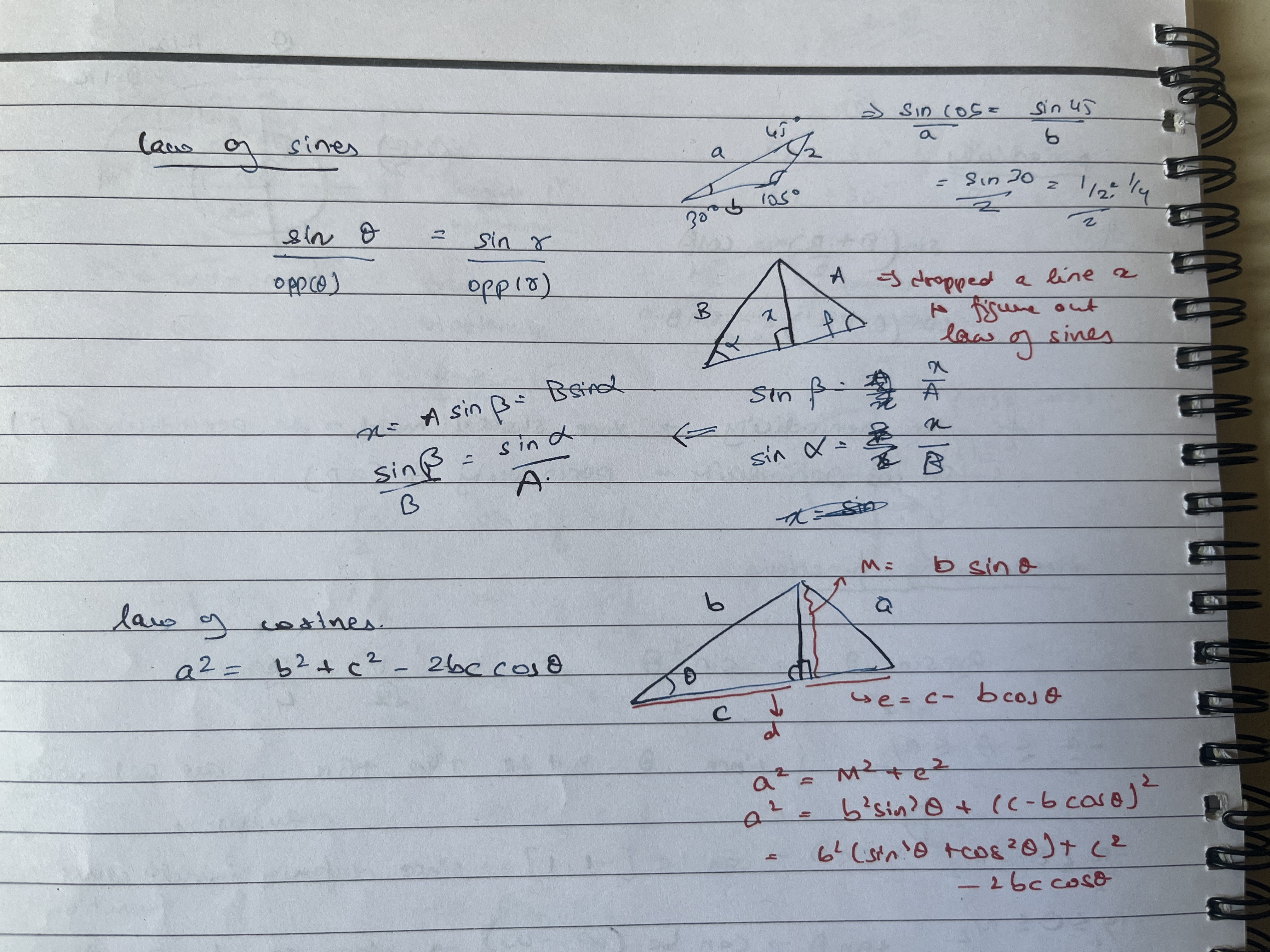Why would you drop a perpendicular line when there was none? Who thinks of all this!