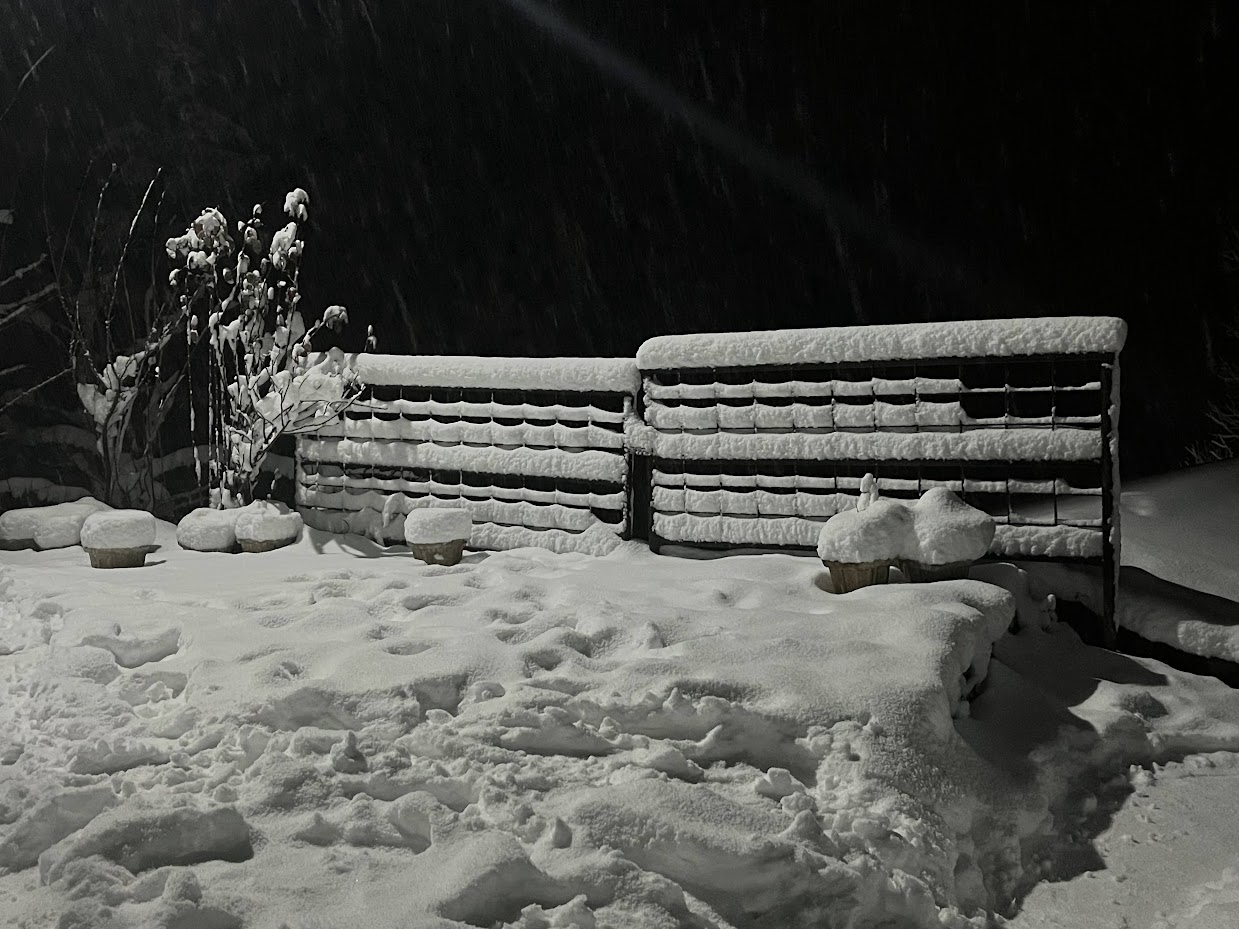 Basecamp in fresh snow